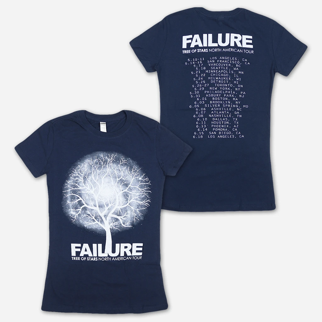 Failure North America Tour Tree Of Stars Women's Navy T-Sirt 1 Failure North America Tour Tree Of Stars Women's Navy T-Sirt