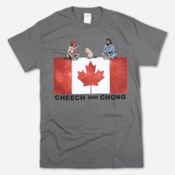 Cheech And Chong Canada Tour 2019 Smoking Beaver Charcoal T-Shirt
