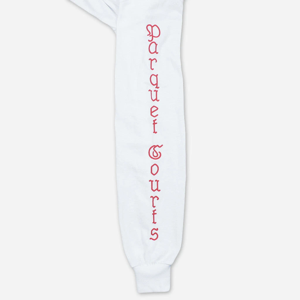 Parquet Courts New Merch Showtime White Long Sleeve T-Shirt 4 Parquet Courts New Merch Showtime White Long Sleeve T-Shirt