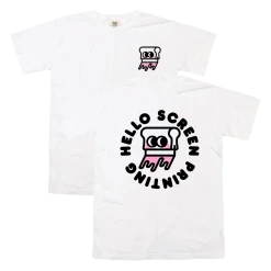 Hello Merch New Merch Hello Screen Printing White T-Shirt