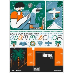 NIVA New Merch Adam Melchor Live At Hotel Cafe - Hand Screen-Printed Poster