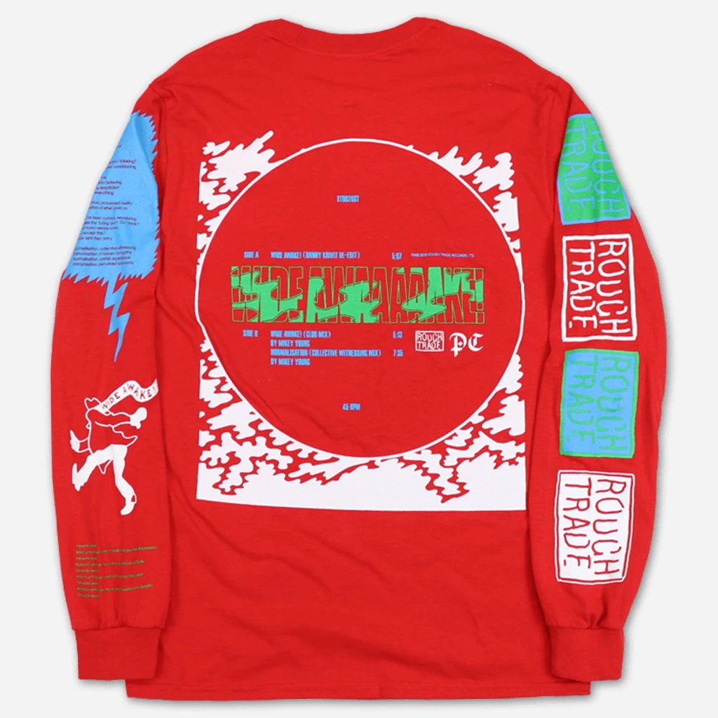 Parquet Courts Wide Awake Rough Trade Red Long Sleeve T-Shirt New Merch 3 Parquet Courts Wide Awake Rough Trade Red Long Sleeve T-Shirt New Merch