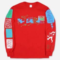 Parquet Courts Wide Awake Rough Trade Red Long Sleeve T-Shirt New Merch