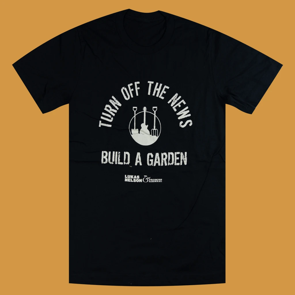 Lukas Nelson & Promise Of The Real New Merch Turn Off The News 2019 Tour T-Shirt 2 Lukas Nelson & Promise Of The Real New Merch Turn Off The News 2019 Tour T-Shirt