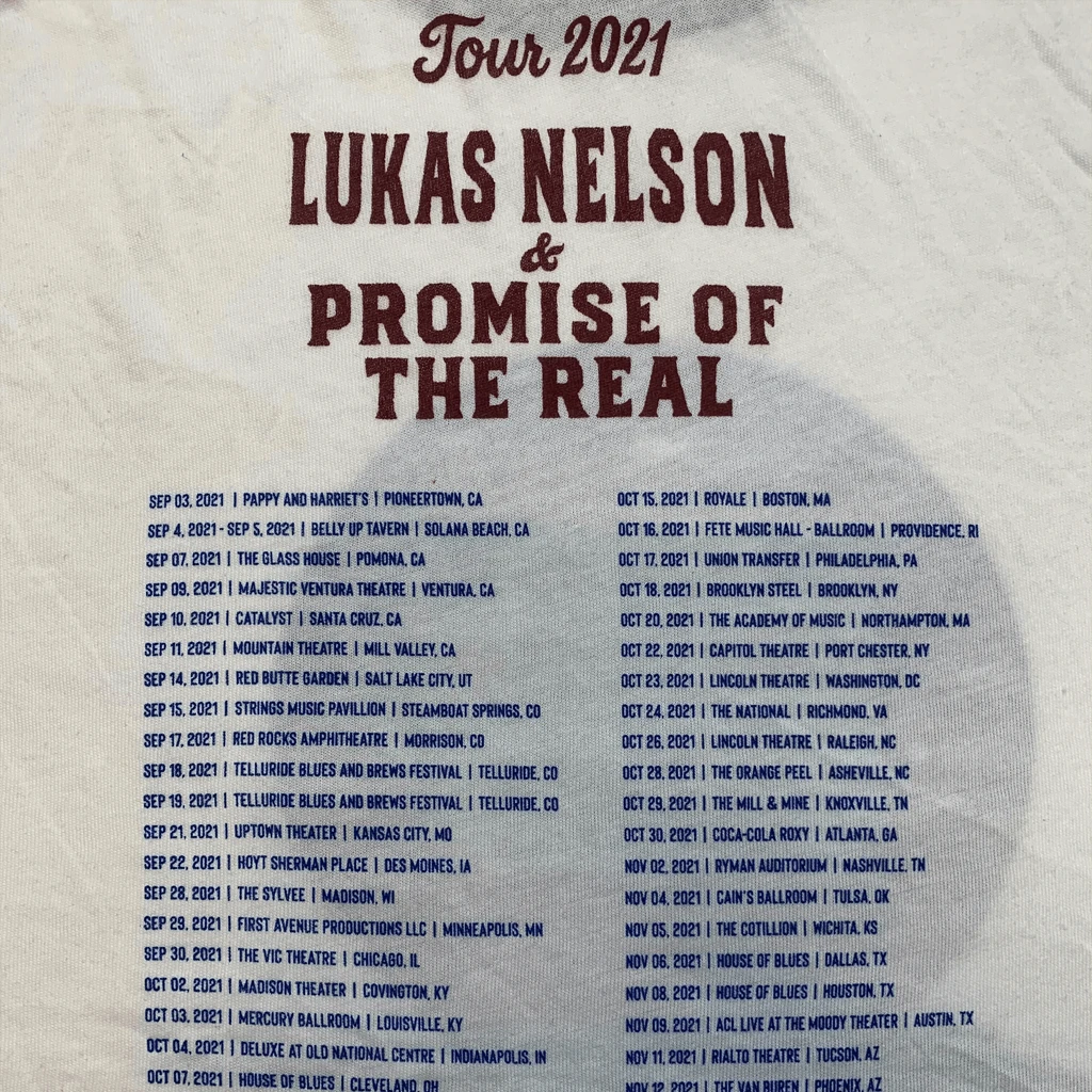 Lukas Nelson & Promise Of The Real New Merch 2021 Tour Baseball T-Shirt 5 Lukas Nelson & Promise Of The Real New Merch 2021 Tour Baseball T-Shirt