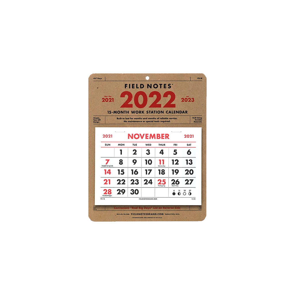 Field Notes 2022 15-Month Workstation Calendar New Merch 1 Field Notes 2022 15-Month Workstation Calendar New Merch