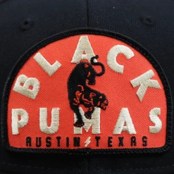 Black Pumas Austin Patch Black Flatbill Snapback Hat