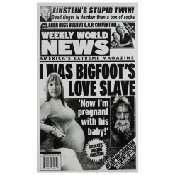 Weekly World News Bigfoot's Love Slave Showprint Poster