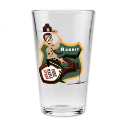Broken Lizard Rabbit Pint Glass New Merch