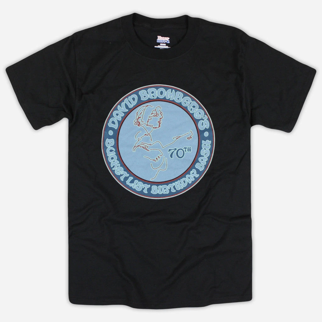 David Bromberg 70th Bucket List Birthday Bash Black T-Shirt New Merch 2 David Bromberg 70th Bucket List Birthday Bash Black T-Shirt New Merch