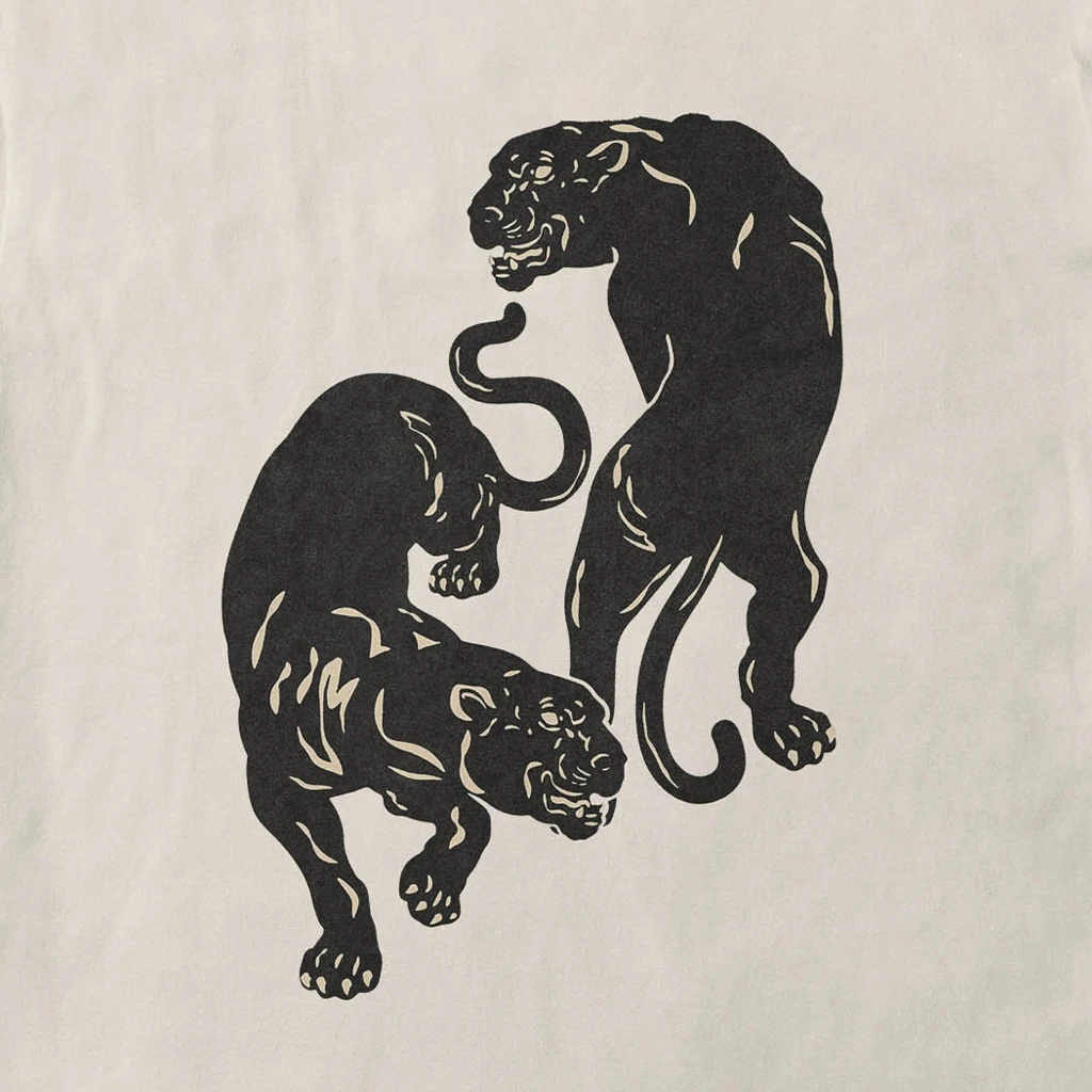 Black Pumas Deluxe Double Pumas Cream T-Shirt 5 Black Pumas Deluxe Double Pumas Cream T-Shirt