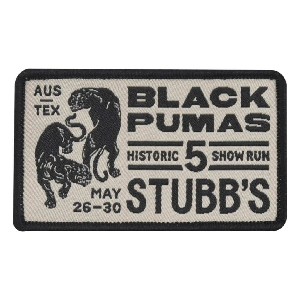 Black Pumas Stubbs Historic Show Run Patch 2 Black Pumas Stubbs Historic Show Run Patch