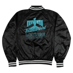 Thunderbird Lounge TL Logo Black Satin Jacket 8 Thunderbird Lounge TL Logo Black Satin Jacket