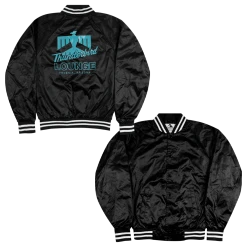 Thunderbird Lounge TL Logo Black Satin Jacket