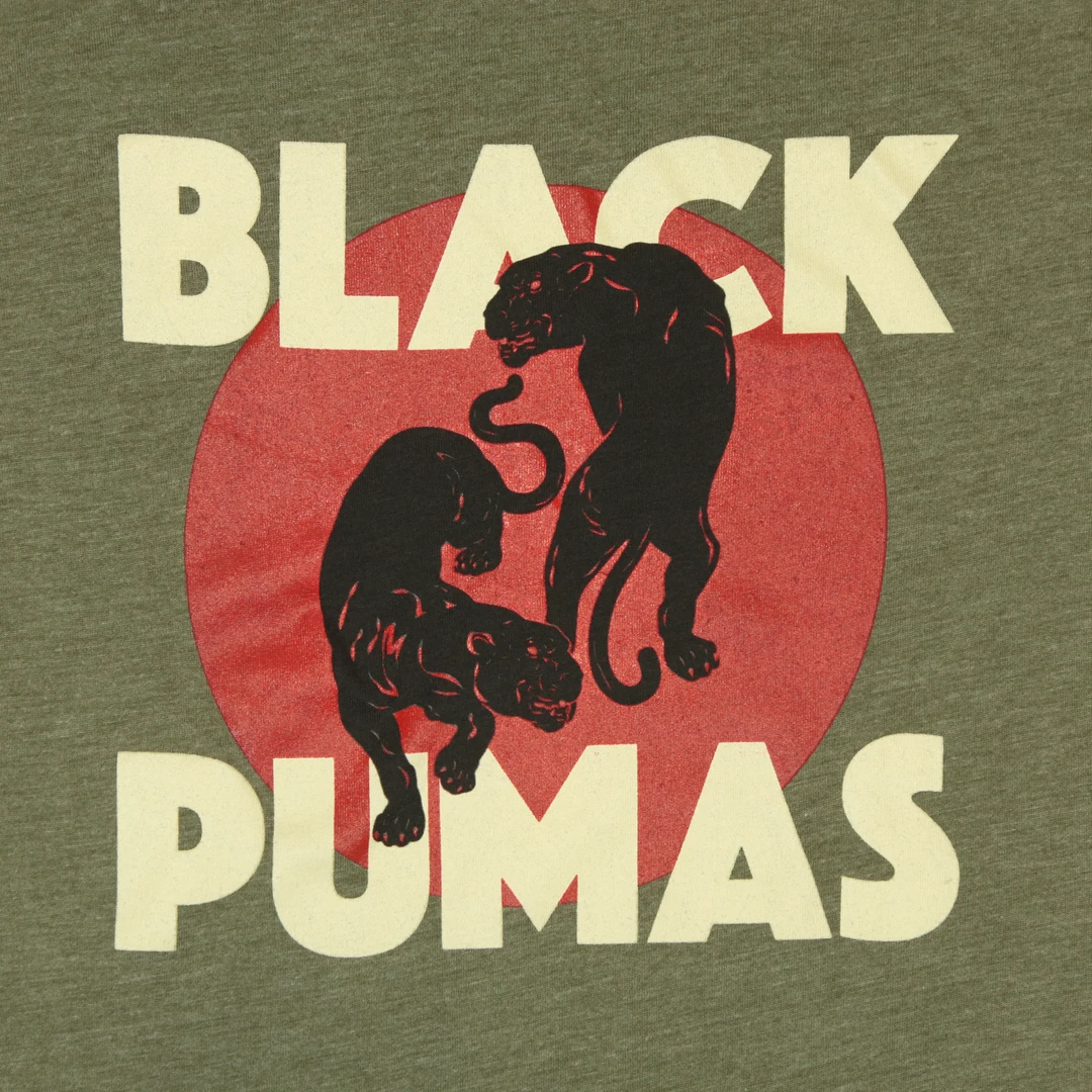 Black Pumas New Merch Double Puma Military Green Triblend T-Shirt 2 Black Pumas New Merch Double Puma Military Green Triblend T-Shirt