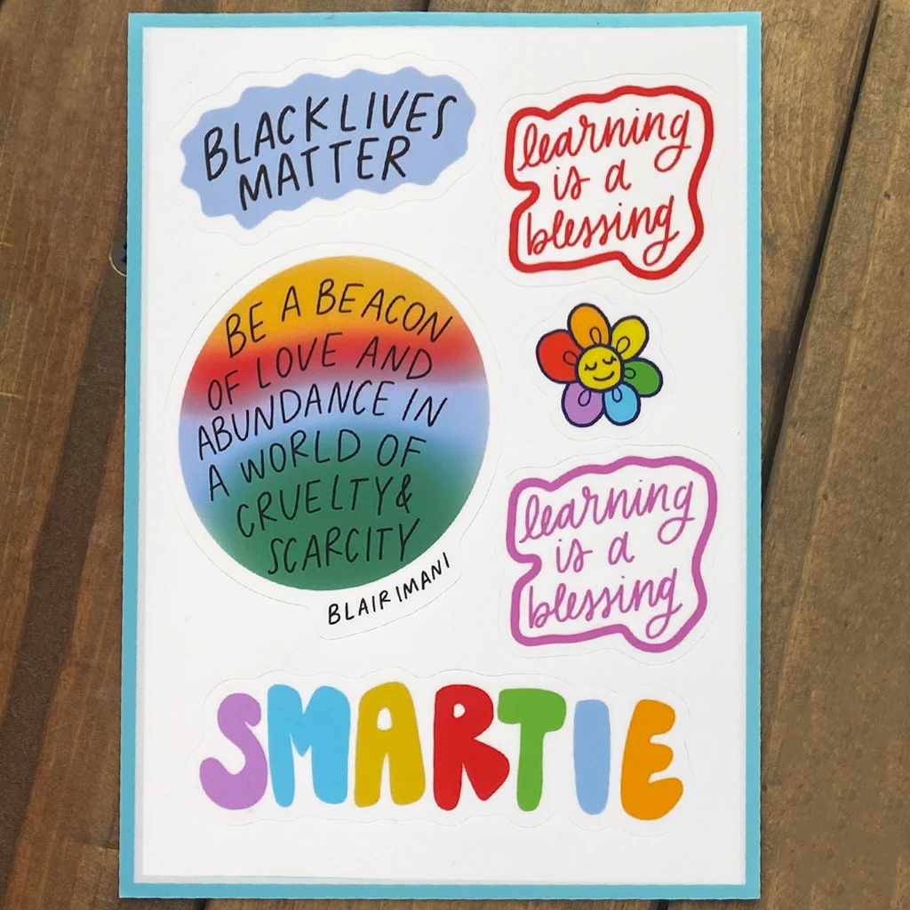 New Merch Blair Imani Sticker Sheet Set 3 New Merch Blair Imani Sticker Sheet Set