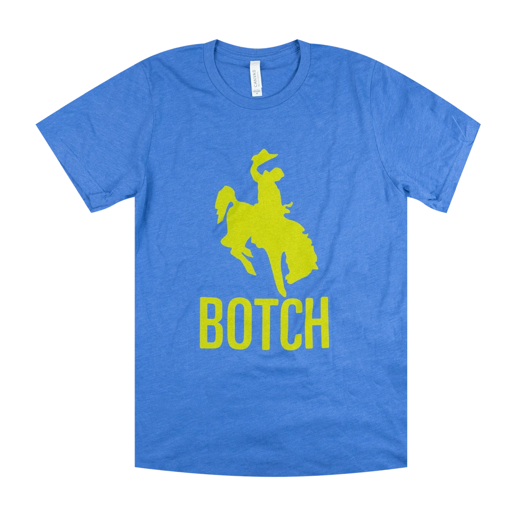 Botch New Merch Cowboy Blue Tri-Blend T-Shirt (Yellow Ink) 1 Botch New Merch Cowboy Blue Tri-Blend T-Shirt (Yellow Ink)