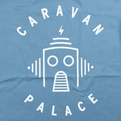 Caravan Palace Electrobot Steel Blue T-Shirt New Merch