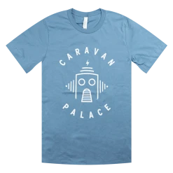 Caravan Palace Electrobot Steel Blue T-Shirt New Merch