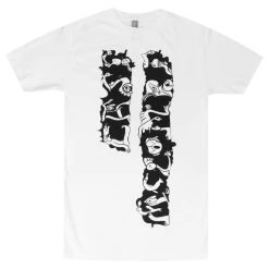 Cass McCombs New Merch Chris Lux Animal Lettering White T-Shirt (Black Print)