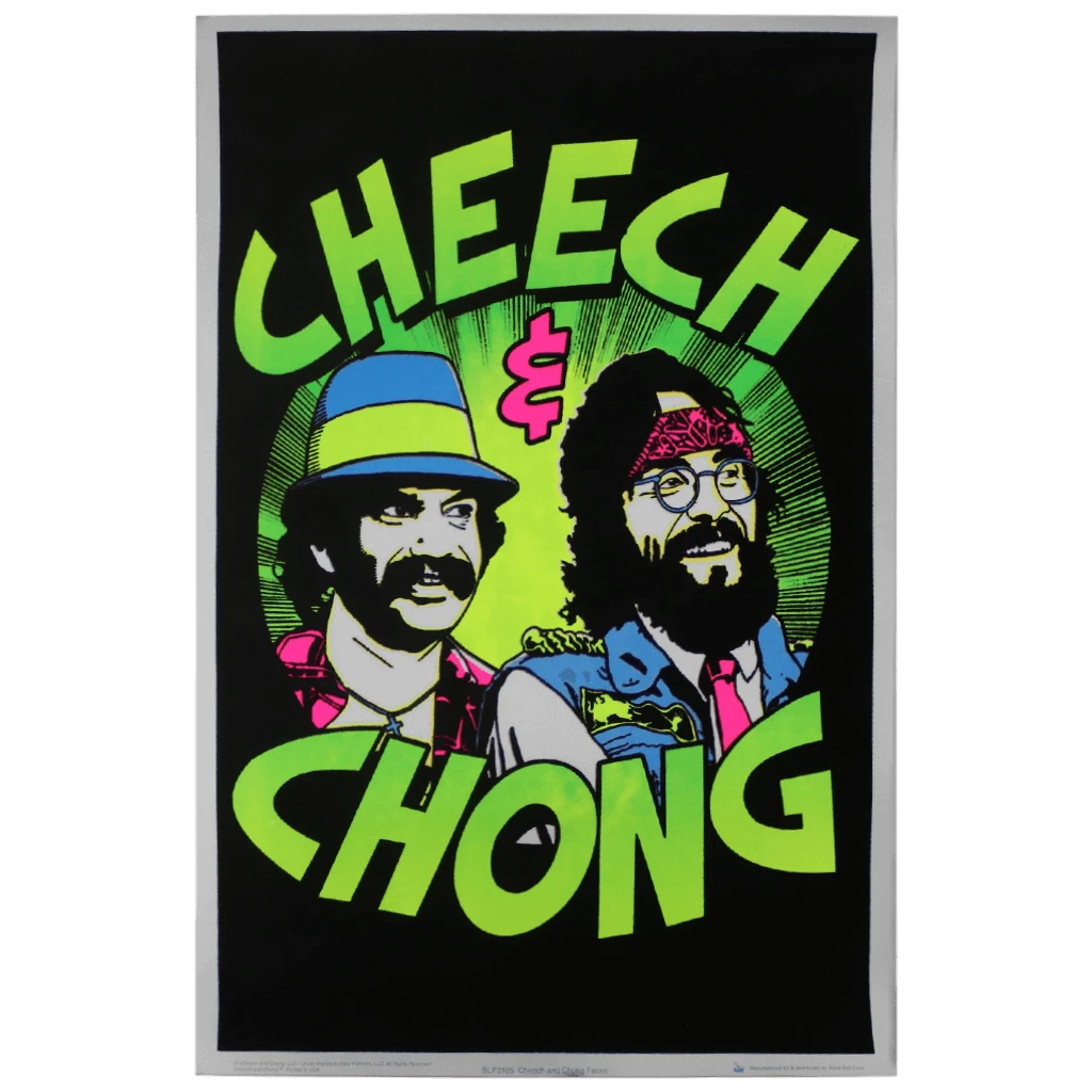 Cheech And Chong Flocked Blacklight Poster 2 Cheech And Chong Flocked Blacklight Poster