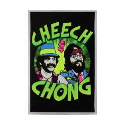 Cheech And Chong Flocked Blacklight Poster