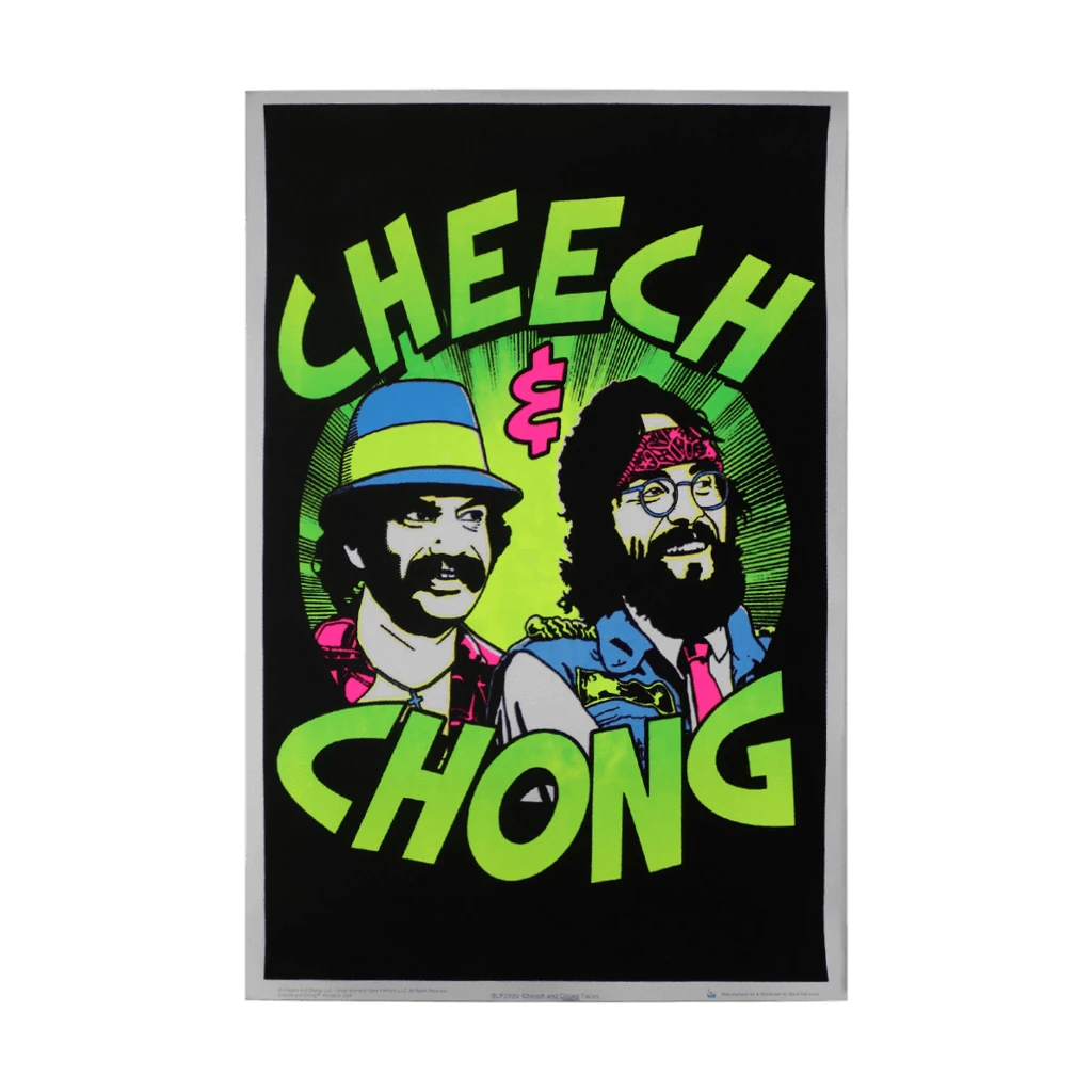 Cheech And Chong Flocked Blacklight Poster 1 Cheech And Chong Flocked Blacklight Poster