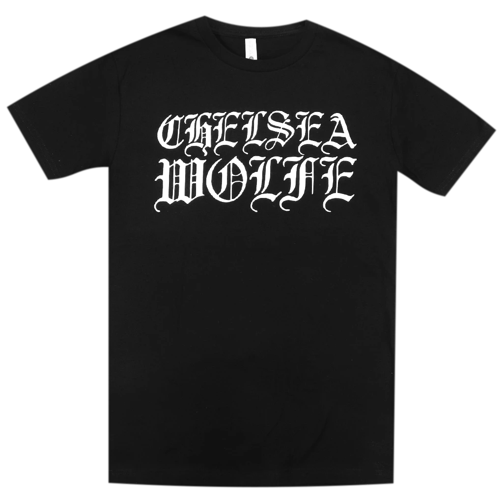 Chelsea Wolfe (CW) Chelsea Wolfe White On Black T-Shirt 1 Chelsea Wolfe (CW) Chelsea Wolfe White On Black T-Shirt