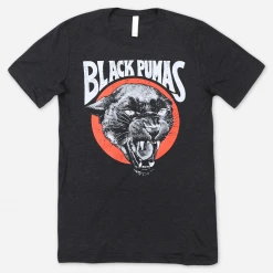 Black Pumas Circle Puma Charcoal Black Triblend T-Shirt