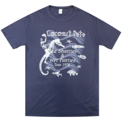 Broken Lizard New Merch Coconut Pete Tour 1978 Vintage Navy T-shirt