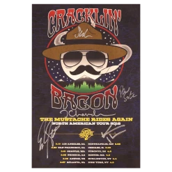 Broken Lizard Autographed Cracklin' Bacon 2018 Tour Poster