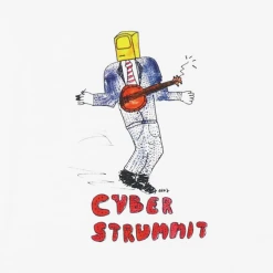 Northwest String Summit New Merch Cyber Strummit Banjo MacCoury White Unisex T-Shirt