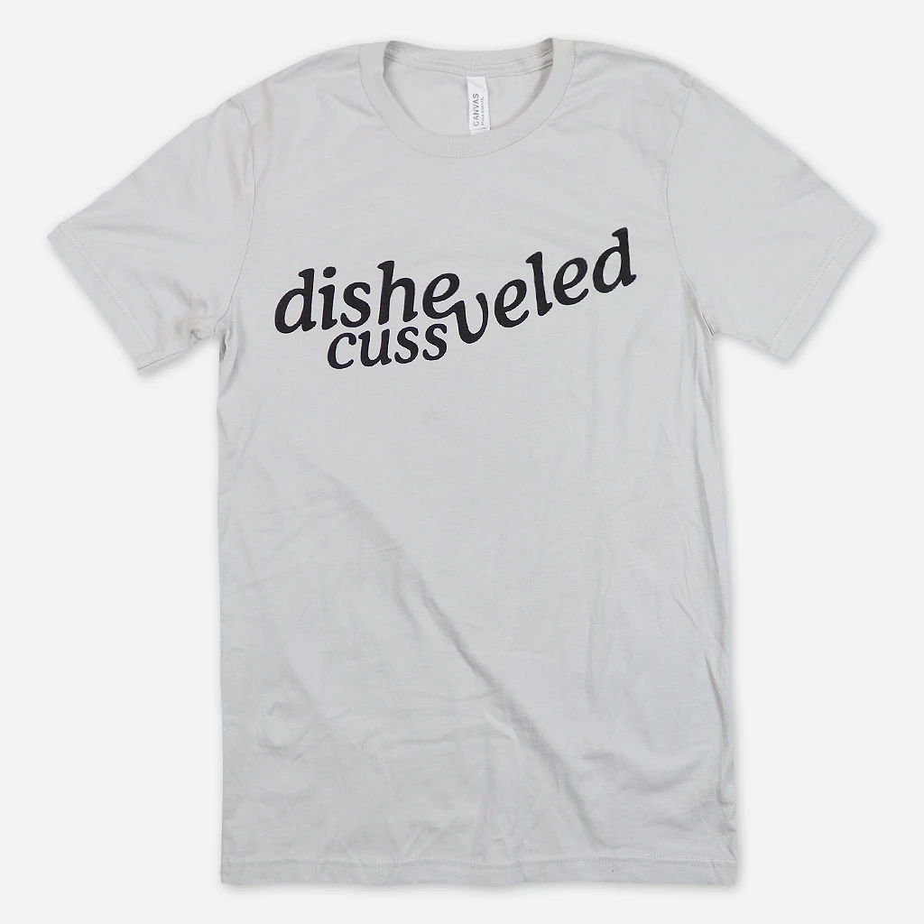 Disheveled Cuss New Merch Silver DC Logo T-Shirt 1 Disheveled Cuss New Merch Silver DC Logo T-Shirt