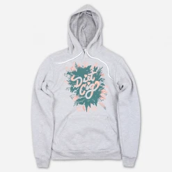 Diet Cig Plant Logo Heather Grey Pullover Hoodie