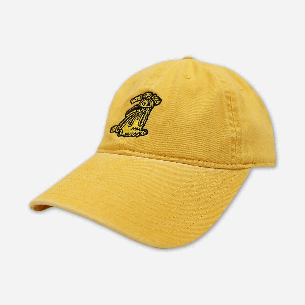Mac DeMarco Dog Doodle Yellow Dad Hat New Merch 1 Mac DeMarco Dog Doodle Yellow Dad Hat New Merch