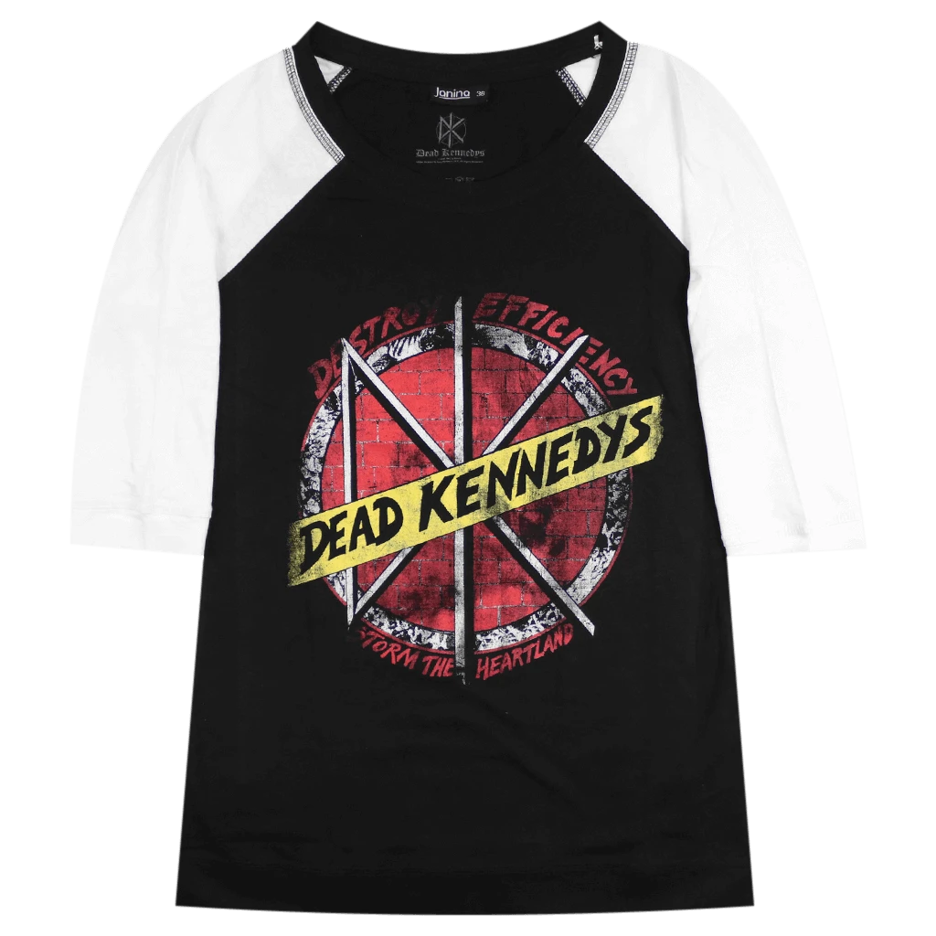 Dead Kennedys Destroy Efficiency Womens Raglan T-Shirt 1 Dead Kennedys Destroy Efficiency Womens Raglan T-Shirt