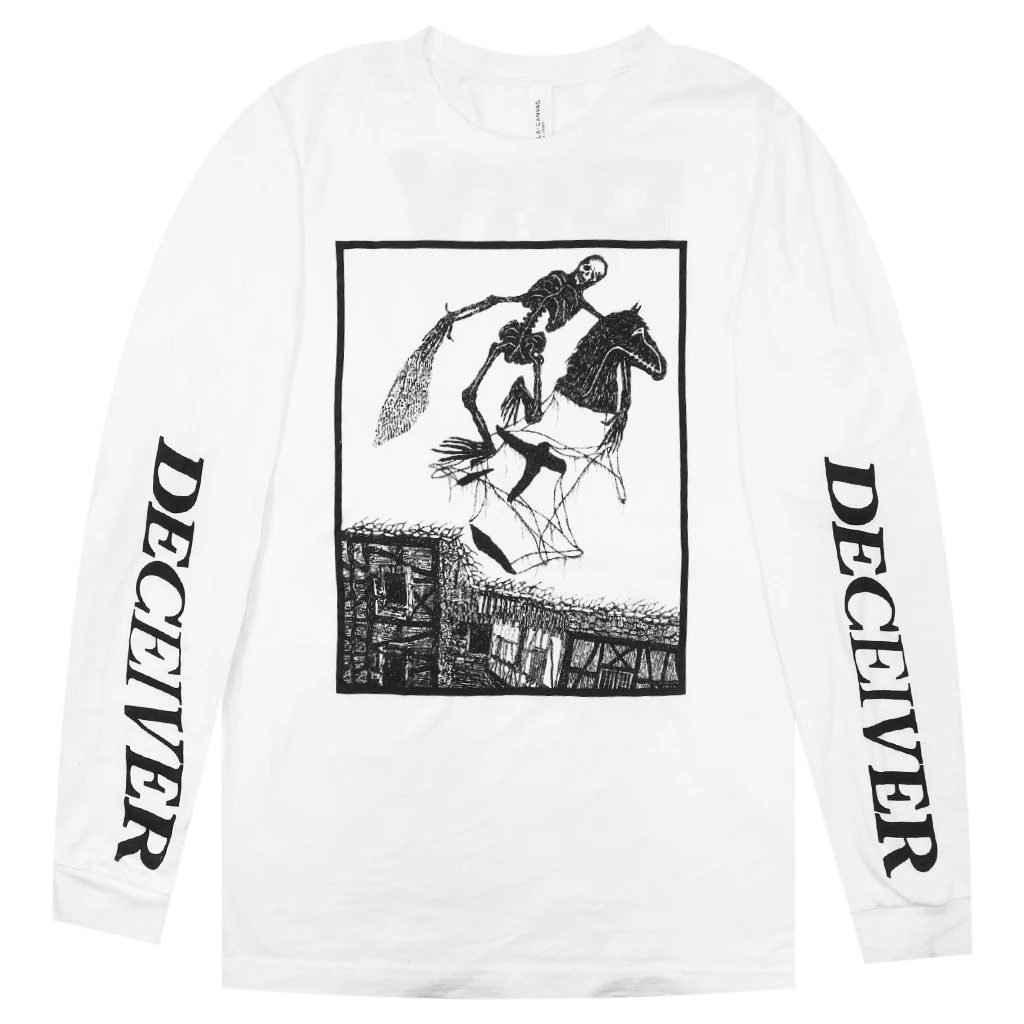 DIIV Deceiver Horsehead Long Sleeve White T-Shirt New Merch 4 DIIV Deceiver Horsehead Long Sleeve White T-Shirt New Merch