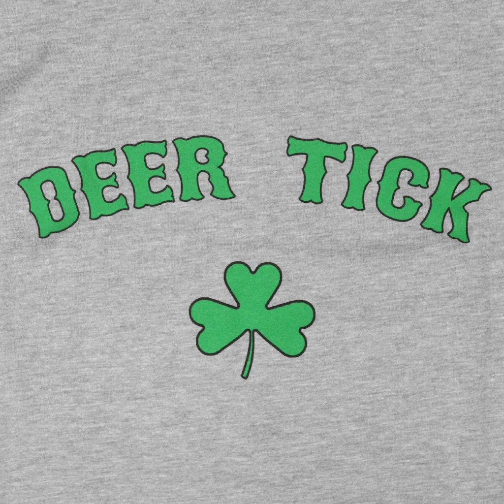 Deer Tick New Merch Shamrock Youth Heather Grey T-Shirt 2 Deer Tick New Merch Shamrock Youth Heather Grey T-Shirt