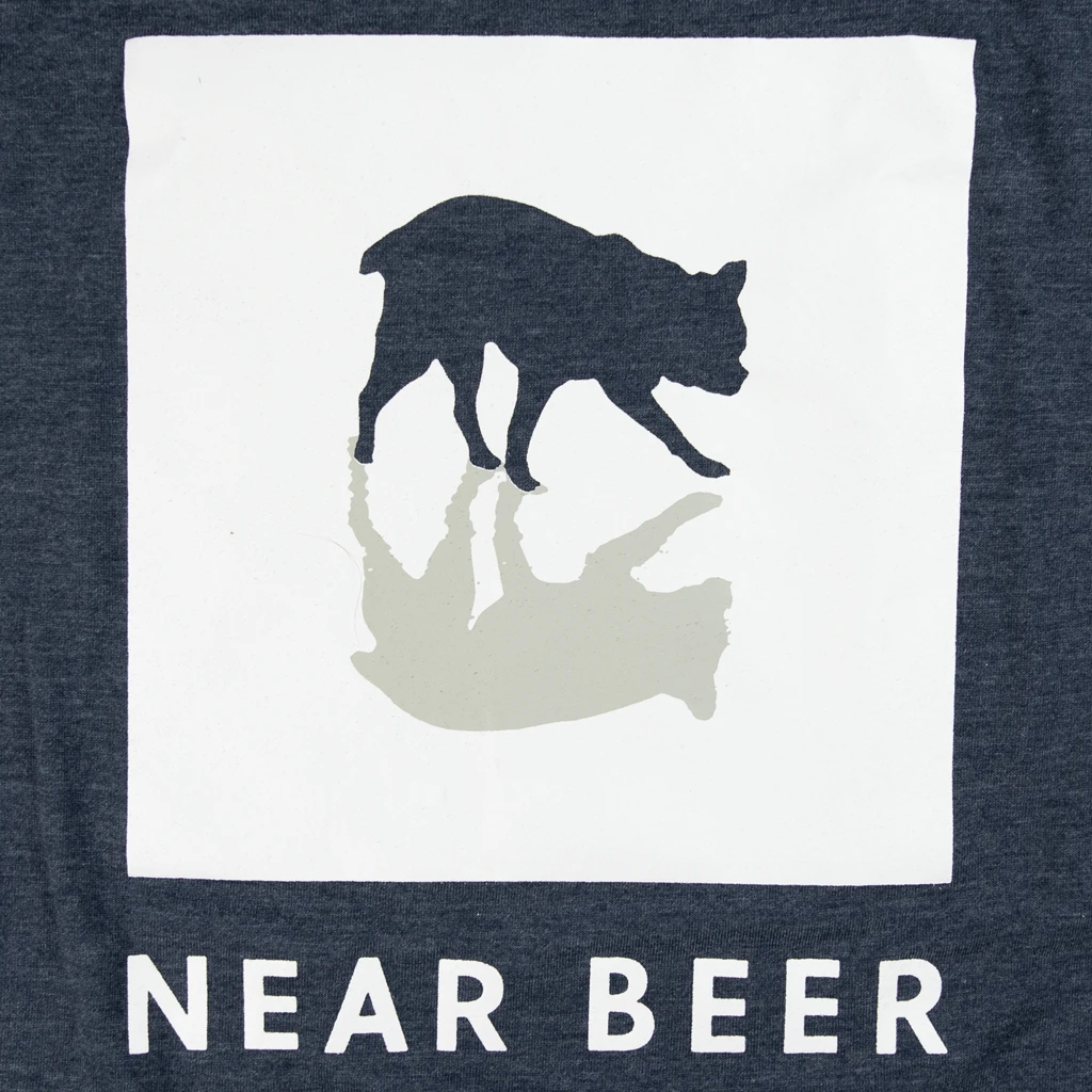 NEAR BEER Dog Profile Tri-Blend Navy T-Shirt 2 NEAR BEER Dog Profile Tri-Blend Navy T-Shirt