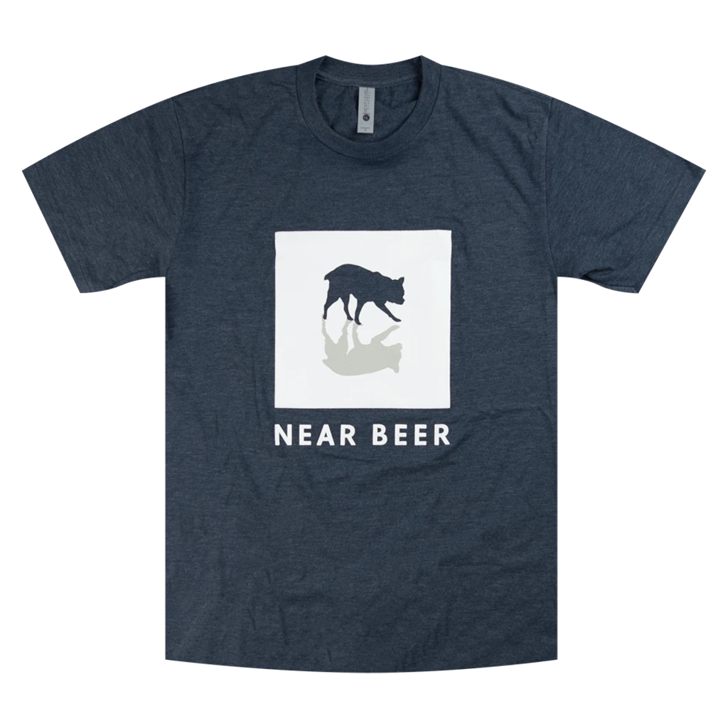 NEAR BEER Dog Profile Tri-Blend Navy T-Shirt 1 NEAR BEER Dog Profile Tri-Blend Navy T-Shirt