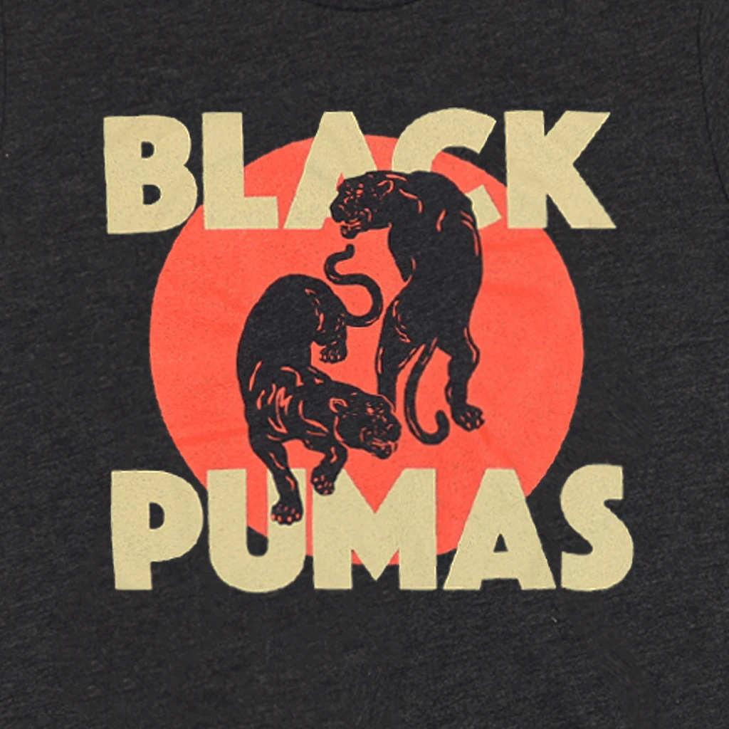 Black Pumas Double Puma Charcoal Black Triblend T-Shirt 2 Black Pumas Double Puma Charcoal Black Triblend T-Shirt