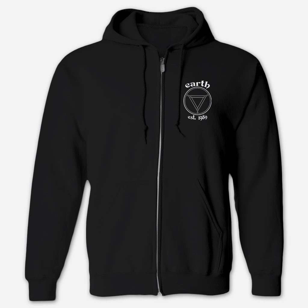 New Merch Earth 30th Anniversary Black Zip Up Hoodie 2 New Merch Earth 30th Anniversary Black Zip Up Hoodie