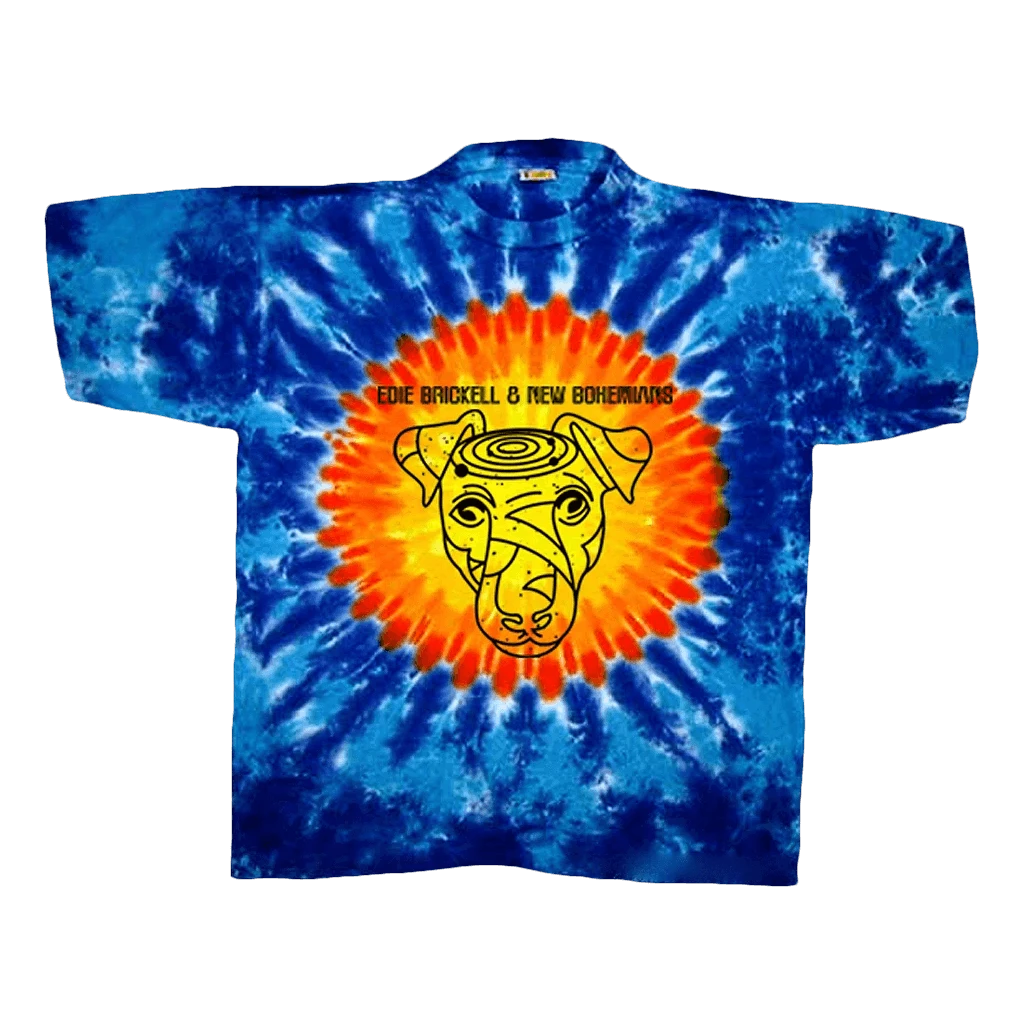 Edie Brickell & New Bohemians New Merch Sun Blue Tie Dye T-Shirt 1 Edie Brickell & New Bohemians New Merch Sun Blue Tie Dye T-Shirt