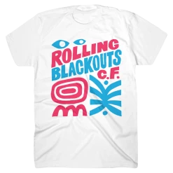Rolling Blackouts Coastal Fever Eyes White T-Shirt New Merch
