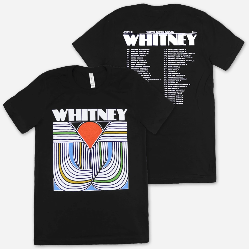 Whitney Forever Turned Around Tour Black T-Shirt 1 Whitney Forever Turned Around Tour Black T-Shirt