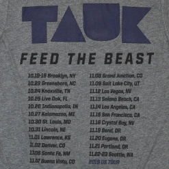 TAUK New Merch Feed The Beast Tour Heather Grey T-Shirt