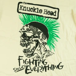 Knucklehead Tom Fighting Solves Everything Off-White T-Shirt New Merch