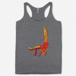 Fruition New Merch Flaming Man Women’s Grey Triblend Tank Top