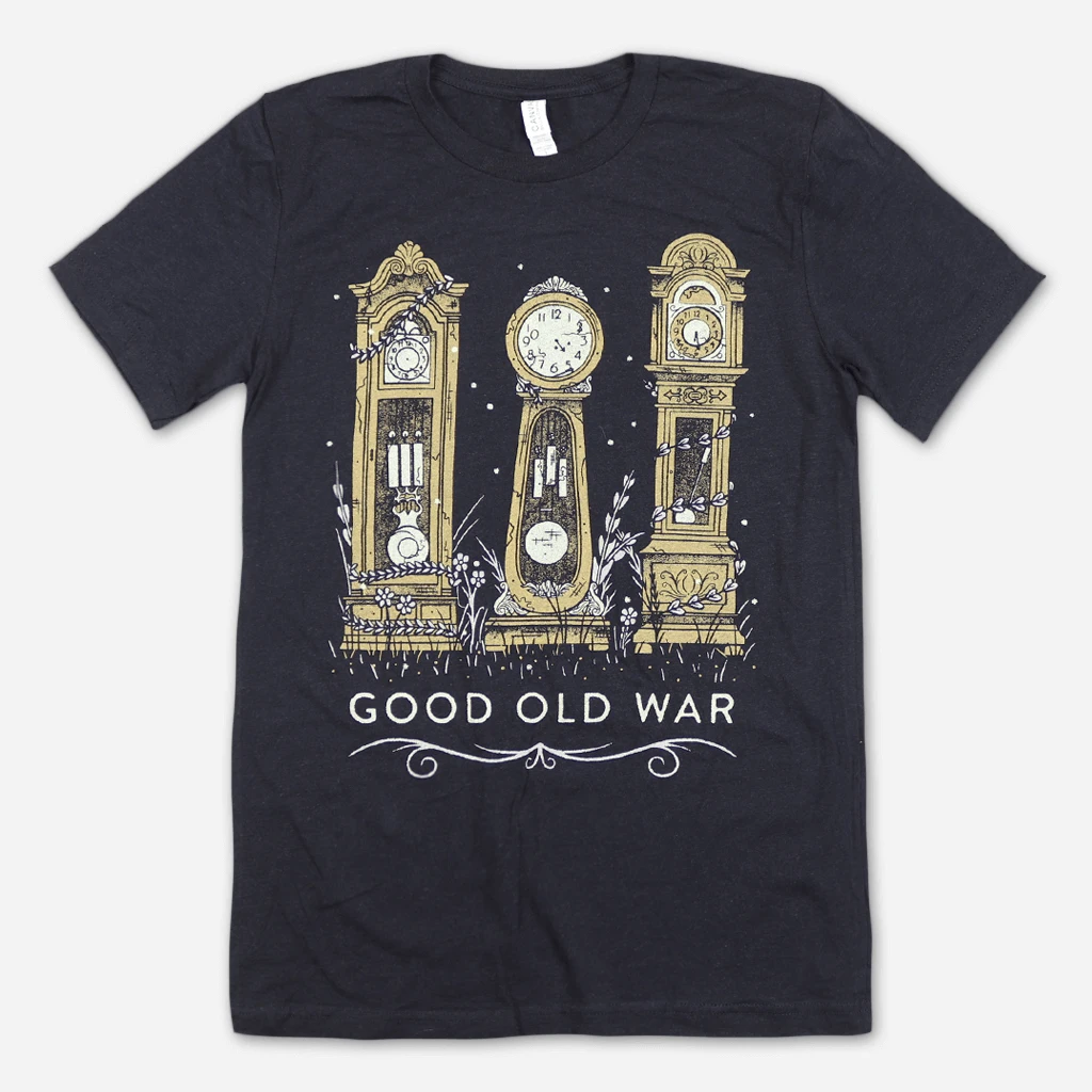 Good Old War Clocks Heather Black Tri-Blend New Merch 1 Good Old War Clocks Heather Black Tri-Blend New Merch