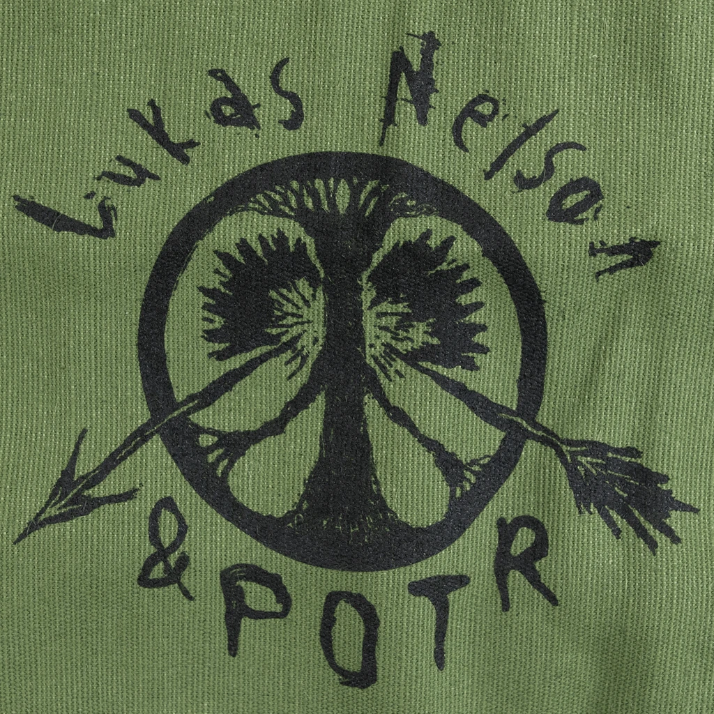 Lukas Nelson & Promise Of The Real Broken Arrow Sketch Green Tote New Merch 2 Lukas Nelson & Promise Of The Real Broken Arrow Sketch Green Tote New Merch